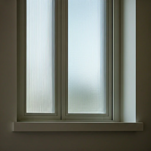 Frosted window with two panels.